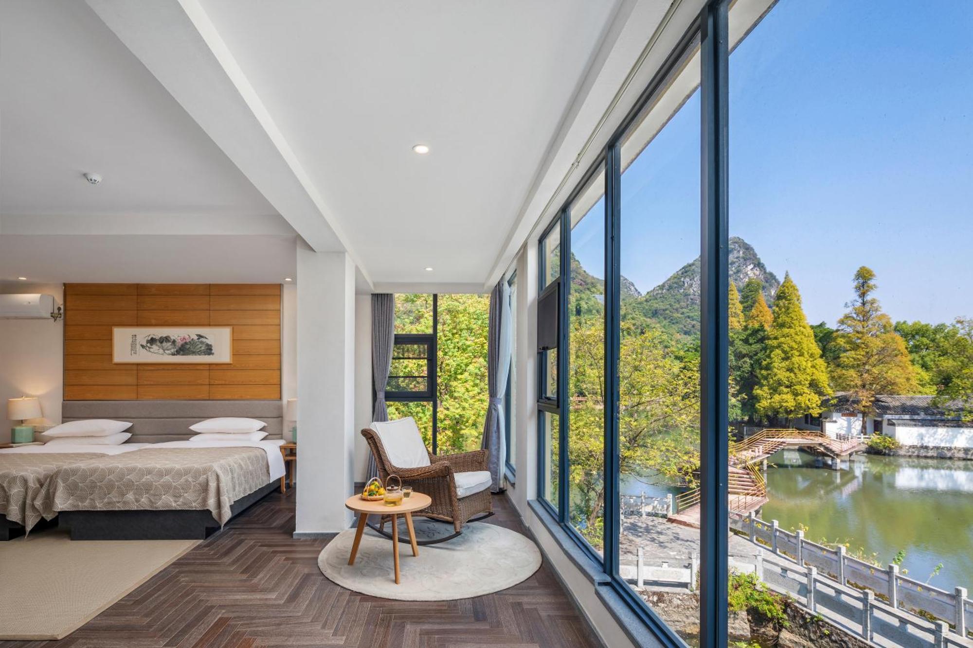Guilin Heshe Lakeside Resort-Free Pick Up Service Stay Two Nights מראה חיצוני תמונה